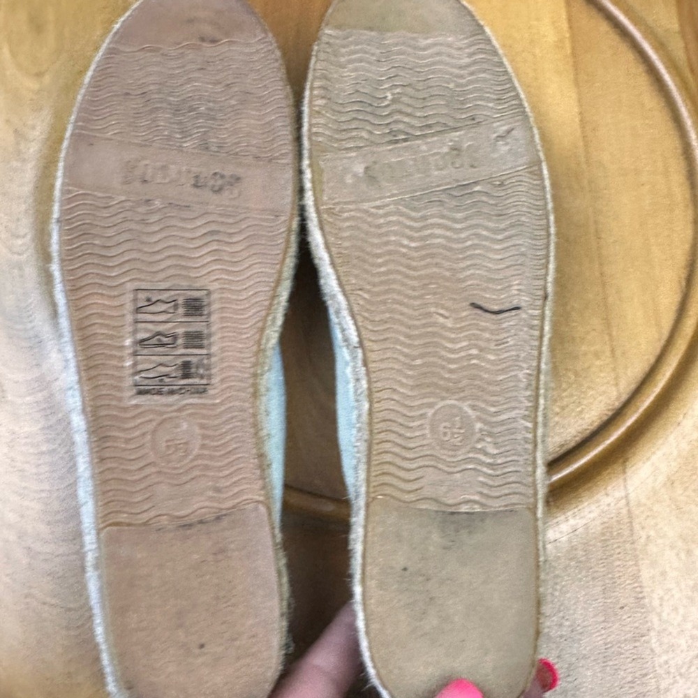 Soludos Size 6.5 Blue and Pink Flamingo Espadrilles - Picture 6 of 7